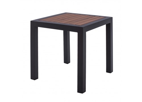 ΤΡΑΠΕΖΙ ΑΛΟΥΜΙΝΙΟΥ ΓΚΡΙ ΜΕ POLYWOOD 45Χ45X45,5