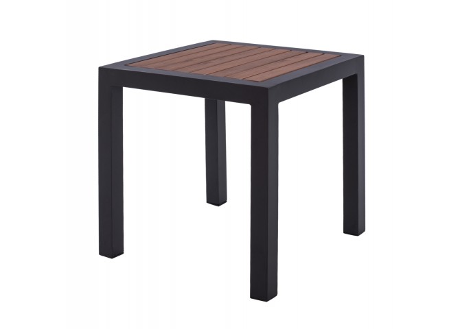 ΤΡΑΠΕΖΙ ΑΛΟΥΜΙΝΙΟΥ ΓΚΡΙ ΜΕ POLYWOOD 45Χ45X45,5