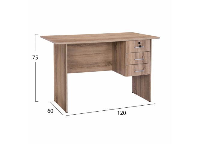 ΓΡΑΦΕΙΟ ΜΕΛΑΜΙΝΗΣ ΜΕ ΣΥΡΤΑΡΙΑ ΣΕ ΧΡΩΜΑ SONAMA 120x60x75εκ