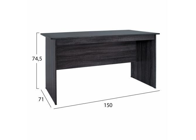 ΓΡΑΦΕΙΟ ΜΕΛΑΜΙΝΗΣ 150x71x74,5 ΣΕ ΑΝΘΡΑΚΙ ΧΡΩΜΑ