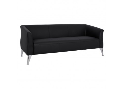ΚΑΝΑΠΕΣ 3ΘΕΣΙΟΣ KIANA HM3122.31 ΜΕ ΜΑΥΡΟ PU 180x75x71 εκ.