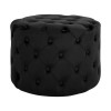 ΣΚΑΜΠΟ ΜΑΥΡΟ ΒΕΛΟΥΔΟ ΤΥΠΟΥ CHESTERFIELD Φ60x43Υεκ