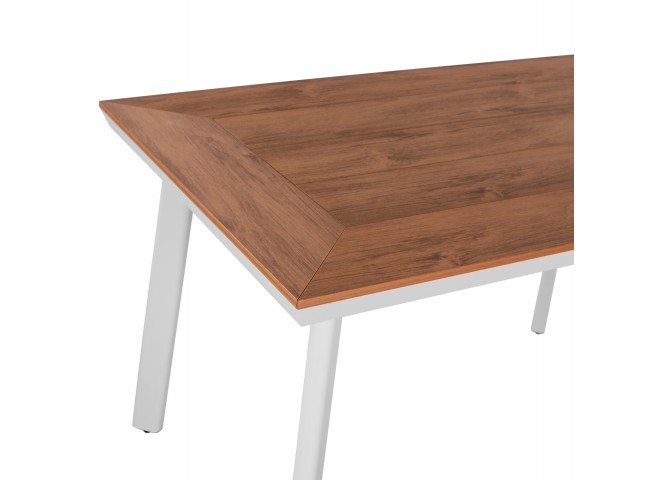 ΤΡΑΠΕΖΙ ΑΛΟΥΜΙΝΙΟΥ ΜΕ POLYWOOD ΛΕΥΚΟ 120x80x72