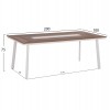ΤΡΑΠΕΖΙ ΑΛΟΥΜΙΝΙΟΥ ΜΕ POLYWOOD 200X94 ΛΕΥΚΟ