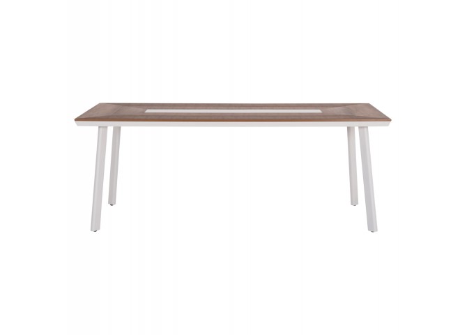 ΤΡΑΠΕΖΙ ΑΛΟΥΜΙΝΙΟΥ ΜΕ POLYWOOD 200X94 ΛΕΥΚΟ
