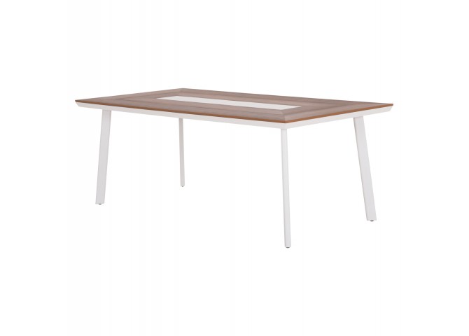 ΤΡΑΠΕΖΙ ΑΛΟΥΜΙΝΙΟΥ ΜΕ POLYWOOD 200X94 ΛΕΥΚΟ