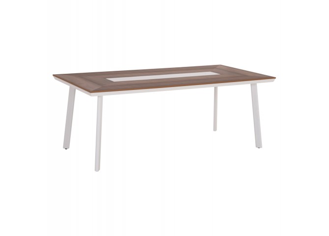 ΤΡΑΠΕΖΙ ΑΛΟΥΜΙΝΙΟΥ ΜΕ POLYWOOD 200X94 ΛΕΥΚΟ