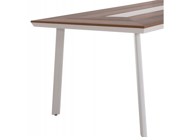 ΤΡΑΠΕΖΙ ΑΛΟΥΜΙΝΙΟΥ ΜΕ POLYWOOD 200X94 ΛΕΥΚΟ