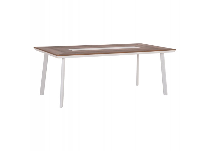 ΤΡΑΠΕΖΙ ΑΛΟΥΜΙΝΙΟΥ ΜΕ POLYWOOD 200X94 ΛΕΥΚΟ