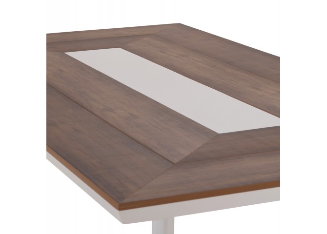 ΤΡΑΠΕΖΙ ΑΛΟΥΜΙΝΙΟΥ ΜΕ POLYWOOD 200X94 ΛΕΥΚΟ