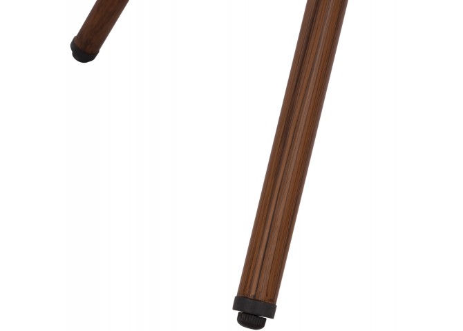 ΤΡΑΠΕΖΙ ΑΛΟΥΜΙΝΙΟΥ Φ70 BAMBOO LOOK ΚΑΦΕ ΜΕ ΓΥΑΛΙ