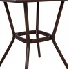 ΤΡΑΠΕΖΙ ΑΛΟΥΜΙΝΙΟΥ 70X70 BAMBOO LOOK ΚΑΦΕ ΜΕ ΓΥΑΛΙ