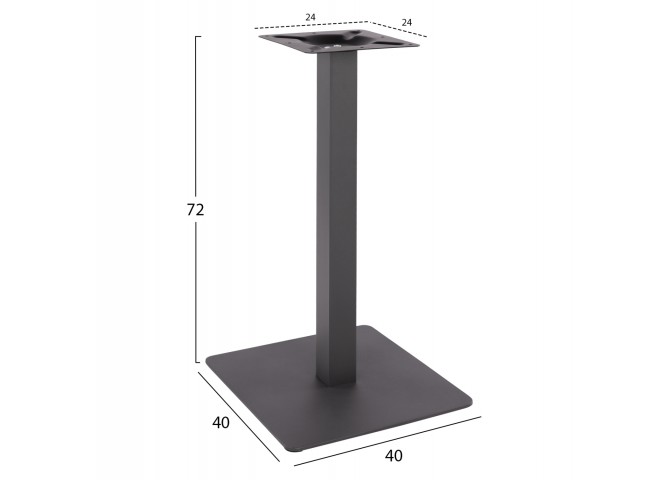 ΒΑΣΗ ΜΕΤΑΛΛΙΚΗ ΓΚΡΙ 40X40X72Υεκ.