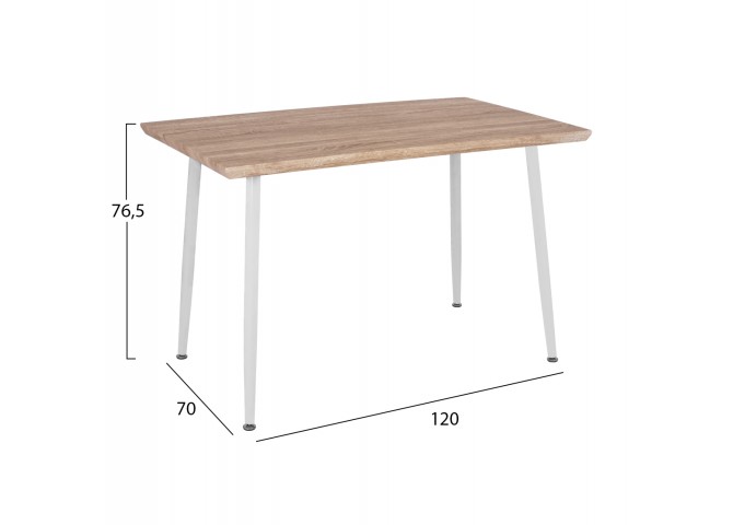 ΣΕΤ 5ΤΜΧ ΤΡΑΠΕΖΙ 120x70x76,5 εκ. SONAMA ΜΕ ΚΑΡΕΚΛΕΣ ΜΠΕΖ