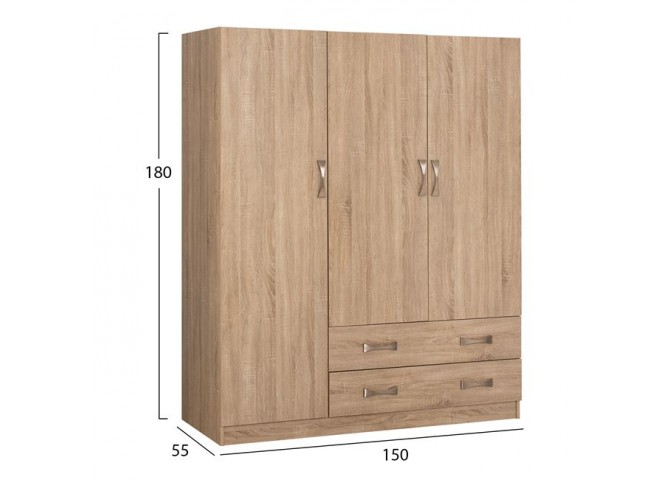 ΝΤΟΥΛΑΠΑ 3ΦΥΛΛΗ ΜΕ ΔΥΟ ΣΥΡΤΑΡΙΑ SONAMA 150X55Χ180Υcm