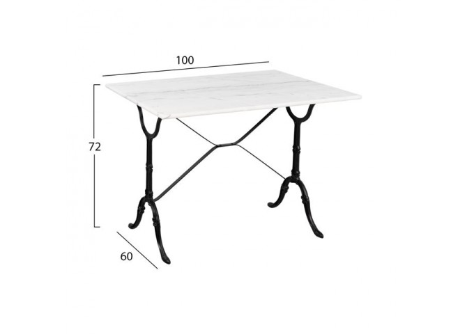 ΤΡΑΠΕΖΙ ΜΕ ΒΑΣΗ ΑΠΟ ΜΑΝΤΕΜΙ ΜΕ ΜΑΡΜΑΡΟ 100X60X72