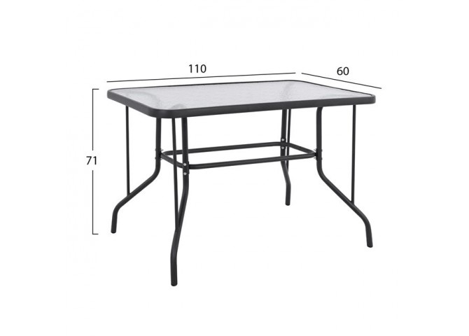 ΣΕΤ ΤΡΑΠΕΖΑΡΙΑΣ 5ΤΜΧ ADAM HM21220.01 ΚΑΡΕΚΛΕΣ ΜΕΤΑΛΛΙΚΕΣ & ΤΡΑΠΕΖΙ 110x60 ΓΚΡΙ