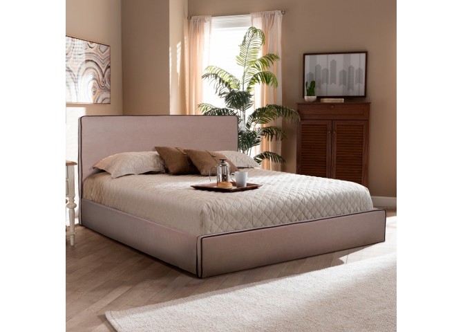 ΚΡΕΒΑΤΙ ALLIE HM584.02 160x200 εκ. ΜΕ ΑΠΟΘΗΚΕΥΤΙΚΟ ΧΩΡΟ ΜΠΕΖ ΥΦΑΣΜΑ