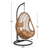 ΚΡΕΜΑΣΤΗ ΠΟΛΥΘΡΟΝΑ ΦΩΛΙΑ ΜΕ WICKER & ΜΑΞΙΛΑΡΙΑ ΜΠΕΖ Φ95Χ195Υ