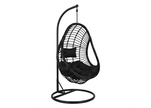 ΚΡΕΜΑΣΤΗ ΠΟΛΥΘΡΟΝΑ ΦΩΛΙΑ ΜΕ ΜΑΥΡΟ WICKER & ΜΑΞΙΛΑΡΙΑ Φ95Χ195Υ