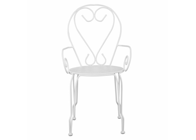 ΚΑΡΕΚΛΑ ΠΟΛΥΘΡΟΝΑ ΜΕΤΑΛΛΙΚΗ AMORE ΛΕΥΚΗ 51,5x50x90