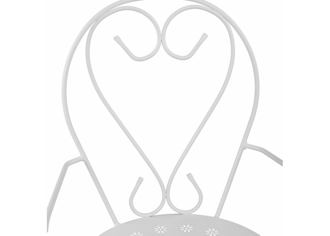 ΚΑΡΕΚΛΑ ΠΟΛΥΘΡΟΝΑ ΜΕΤΑΛΛΙΚΗ AMORE ΛΕΥΚΗ 51,5x50x90