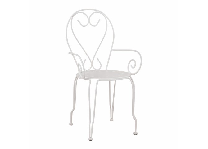 ΚΑΡΕΚΛΑ ΠΟΛΥΘΡΟΝΑ ΜΕΤΑΛΛΙΚΗ AMORE ΛΕΥΚΗ 51,5x50x90