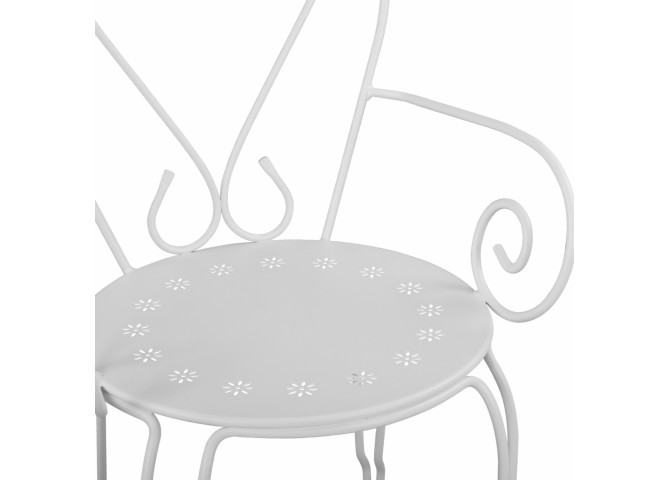 ΚΑΡΕΚΛΑ ΠΟΛΥΘΡΟΝΑ ΜΕΤΑΛΛΙΚΗ AMORE ΛΕΥΚΗ 51,5x50x90