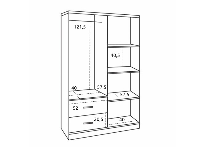 ΝΤΟΥΛΑΠΑ 4ΦΥΛΛΗ ME 2 ΣΥΡΤΑΡΙΑ SONAMA-ΓΚΡΙ 120Χ42Χ181cm