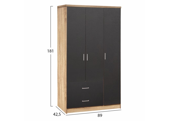 ΝΤΟΥΛΑΠΑ 3ΦΥΛΛΗ ME 2 ΣΥΡΤΑΡΙΑ  SONAMA 89.2Χ42Χ181cm
