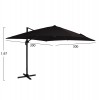 ΟΜΠΡΕΛΑ ALU ΚΡΕΜΑΣΤΗ 3X3 360 ΜΟΙΡΩΝ ME ΜΑΥΡΟ ΠΑΝΙ 53x77mm