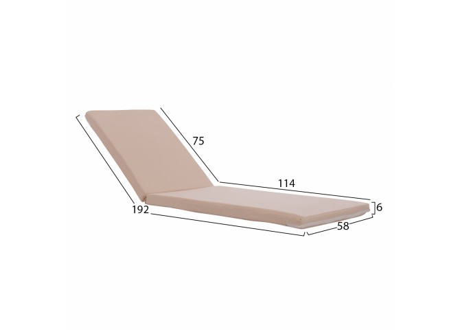 ΜΑΞΙΛΑΡΙ ΞΑΠΛΩΣΤΡΑΣ POLYESTER ΜΠΕΖ 196(117+1+78)x58x5 εκ.