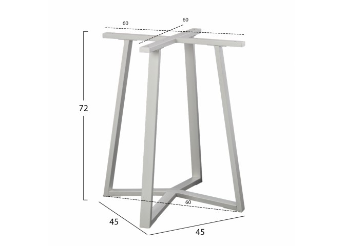 ΒΑΣΗ ΑΛΟΥΜΙΝΙΟΥ ΛΕΥΚΗ HM470.02 60x60x71Υ εκ.