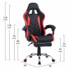 ΠΟΛΥΘΡΟΝΑ GAMING ΜΕ ΑΝΑΚΛΙΝΟΜΕΝΗ ΠΛΑΤΗ ΚΑΙ ΥΠΟΠΟΔΙΟ ΣΕ ΧΡΩΜΑ ΜΑΥΡΟ-ΚΟΚΚΙΝΟ