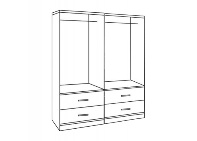 ΣΕΤ 2 ΤΜΧ ΝΤΟΥΛΑΠΑ 4ΦΥΛΛΗ ΜΕ 4 ΣΥΡΤΑΡΙΑ SONAMA 160X42X181 HM11349.02