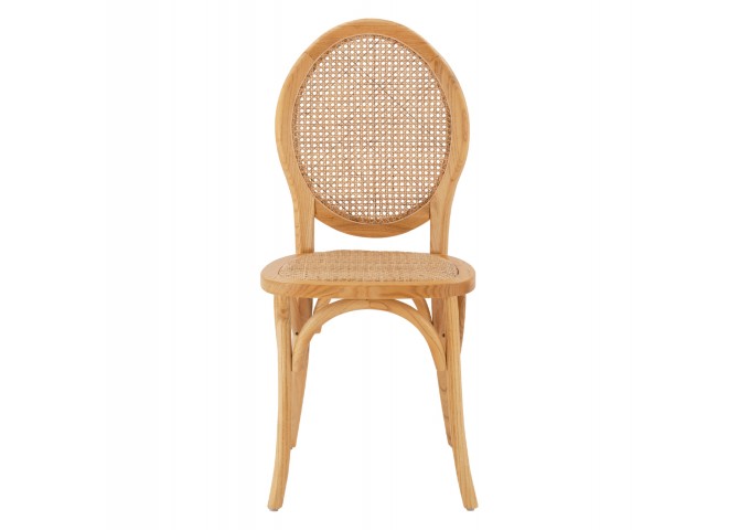 ΚΑΡΕΚΛΑ ΞΥΛΙΝΗ ΜΕ ΟΒΑΛ ΠΛΑΤΗ ΚΑΙ ΠΛΕΞΗ RATTAN ΣΕ ΦΥΣΙΚΗ ΑΠΟΧΡΩΣΗ 45x50x97 εκ.