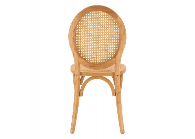 ΚΑΡΕΚΛΑ ΞΥΛΙΝΗ ΜΕ ΟΒΑΛ ΠΛΑΤΗ ΚΑΙ ΠΛΕΞΗ RATTAN ΣΕ ΦΥΣΙΚΗ ΑΠΟΧΡΩΣΗ 45x50x97 εκ.