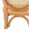 ΚΑΡΕΚΛΑ ΞΥΛΙΝΗ ΜΕ ΟΒΑΛ ΠΛΑΤΗ ΚΑΙ ΠΛΕΞΗ RATTAN ΣΕ ΦΥΣΙΚΗ ΑΠΟΧΡΩΣΗ 45x50x97 εκ.