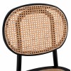 ΚΑΡΕΚΛΑ ΞΥΛΙΝΗ ΜΕ ΠΛΕΞΗ RATTAN ΣΕ ΜΑΥΡΗ ΑΠΟΧΡΩΣΗ 44x51x87 εκ.