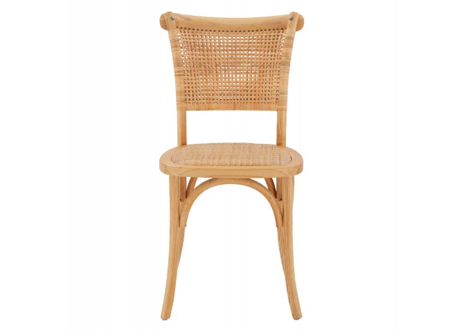 ΚΑΡΕΚΛΑ ΞΥΛΙΝΗ ΜΕ ΠΛΕΞΗ RATTAN ΣΕ ΦΥΣΙΚΗ ΑΠΟΧΡΩΣΗ 49x54x89 εκ.