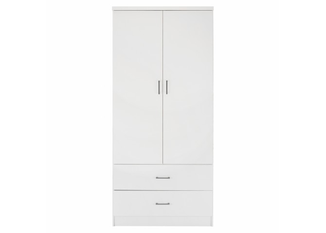 ΝΤΟΥΛΑΠΑ 2ΦΥΛΛΗ ME 2 ΣΥΡΤΑΡΙΑ HM338.05 ΛΕΥΚΗ 80Χ42,5Χ180,5Υ εκ.