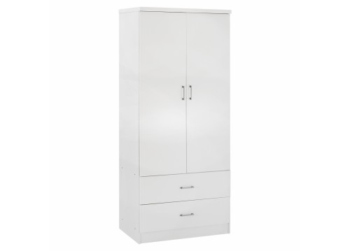 ΝΤΟΥΛΑΠΑ 2ΦΥΛΛΗ ME 2 ΣΥΡΤΑΡΙΑ HM338.05 ΛΕΥΚΗ 80Χ42,5Χ180,5Υ εκ.