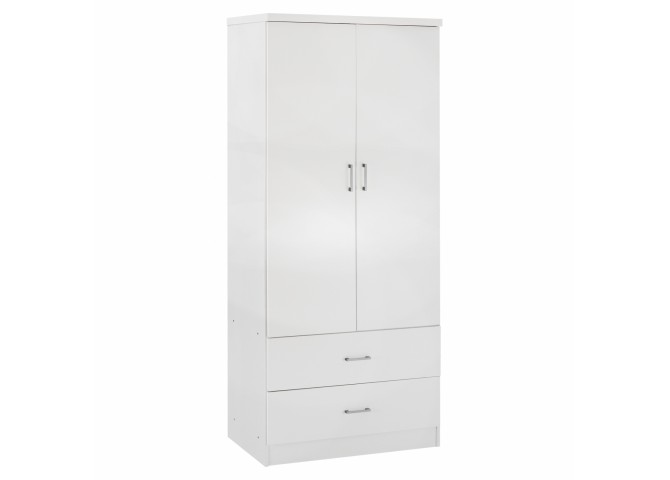 ΝΤΟΥΛΑΠΑ 2ΦΥΛΛΗ ME 2 ΣΥΡΤΑΡΙΑ HM338.05 ΛΕΥΚΗ 80Χ42,5Χ180,5Υ εκ.