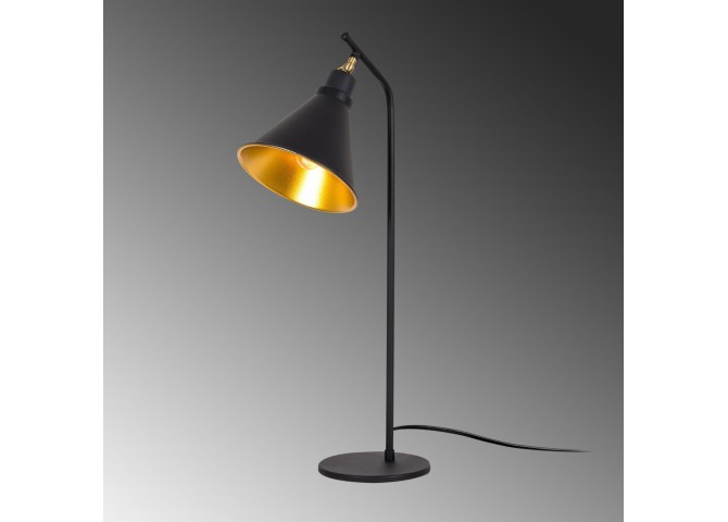 ΦΩΤΙΣΤΙΚΟ ΕΠΙΤΡΑΠΕΖΙΟ ΜΕΤΑΛΛΙΚΟ ΜΑΥΡΟ-ΧΡΥΣΟ HM7290 Φ28x50 εκ.