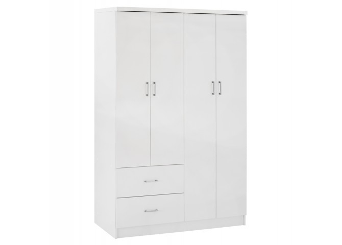 ΝΤΟΥΛΑΠΑ 4ΦΥΛΛΗ ME 2 ΣΥΡΤΑΡΙΑ HM339.05 ΛΕΥΚΗ 120Χ42,5Χ180,5 εκ.