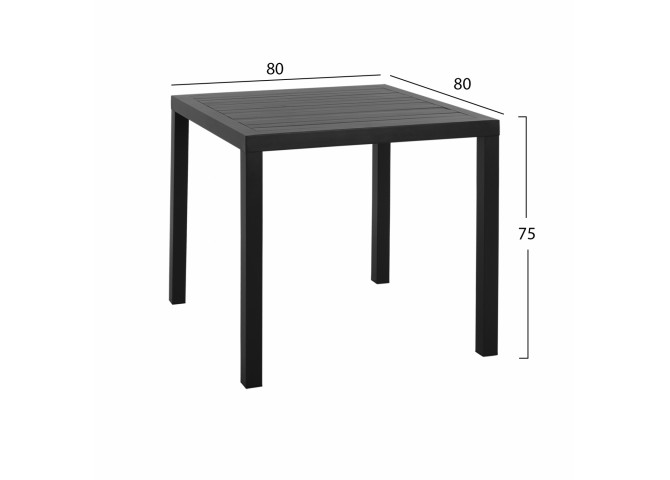 ΣΕΤ ΤΡΑΠΕΖΑΡΙΑ 3ΤΜΧ ΤΡΑΠΕΖΙ ΑΛΟΥΜΙΝΙΟΥ 80X80 & ΠΟΛΥΘΡΟΝΕΣ ΑΝΘΡΑΚΙ HM11438