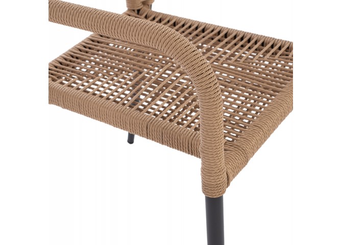ΠΟΛΥΘΡΟΝΑ ΑΛΟΥΜΙΝΙΟΥ ΓΚΡΙ ΜΕ ΠΛΕΞΗ RATTAN 57Χ63Χ82εκ. HM5771.02