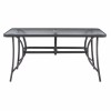 ΤΡΑΠΕΖΙ BRUNO 150X90Χ75Υεκ. ΜΕΤΑΛΛΙΚΟ ΟΡΘΟΓΩΝΙΟ ΓΚΡΙ ΜΕ ΤΡΥΠΑ ΟΜΠΡΕΛΑΣ Φ38  HM5145.11