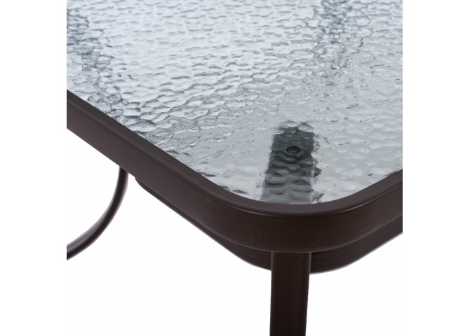 ΤΡΑΠΕΖΙ BRUNO 150X90Χ75Υεκ. ΜΕΤΑΛΛΙΚΟ ΟΡΘΟΓΩΝΙΟ ΚΑΦΕ ΜΕ ΤΡΥΠΑ ΟΜΠΡΕΛΑΣ Φ38 HM5145.12