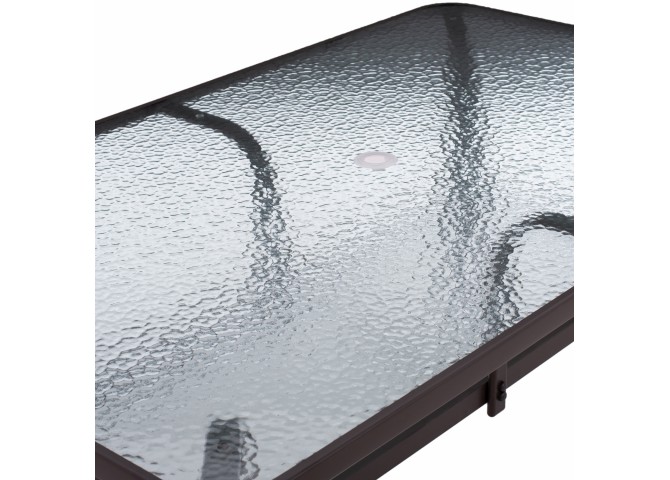 ΤΡΑΠΕΖΙ BRUNO 150X90Χ75Υεκ. ΜΕΤΑΛΛΙΚΟ ΟΡΘΟΓΩΝΙΟ ΚΑΦΕ ΜΕ ΤΡΥΠΑ ΟΜΠΡΕΛΑΣ Φ38 HM5145.12